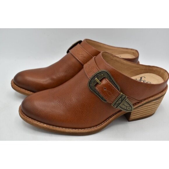 Sofft Womens Size 9 Adara Bourbon Leather Buckle Shooties Booties Shoes - Picture 2 of 13